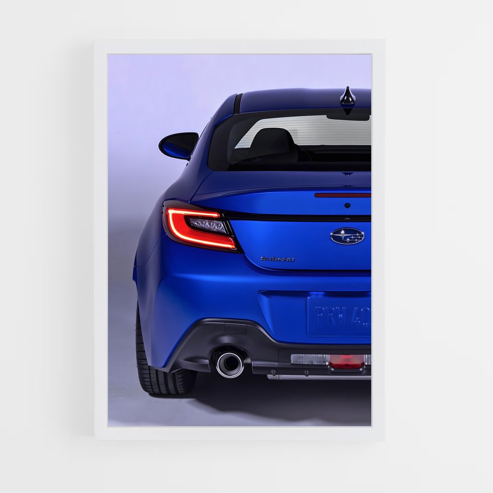 Poster Route en Bleu – affiche Subaru (vue 3)